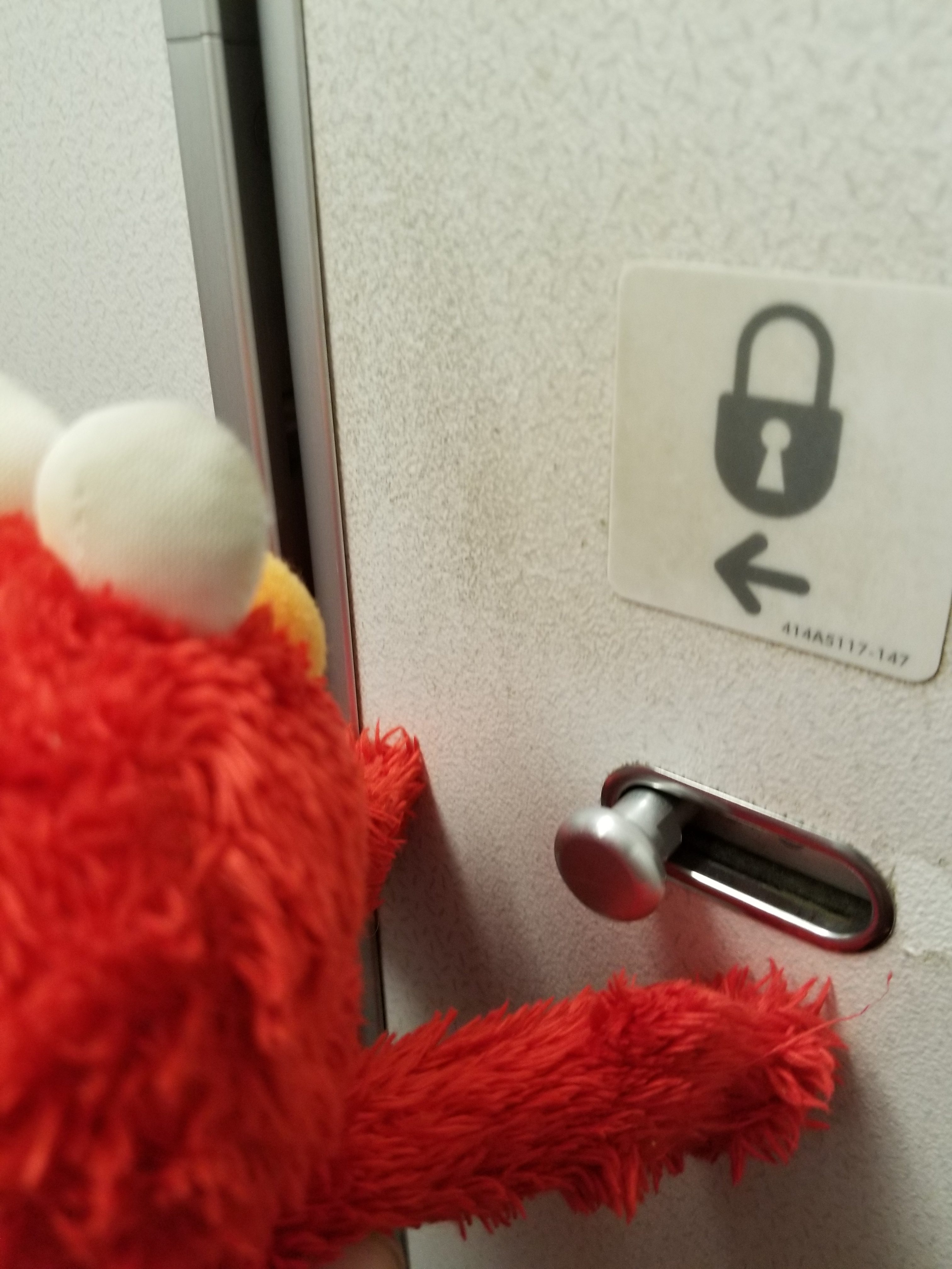 Elmo Unlocks the Bathroom
