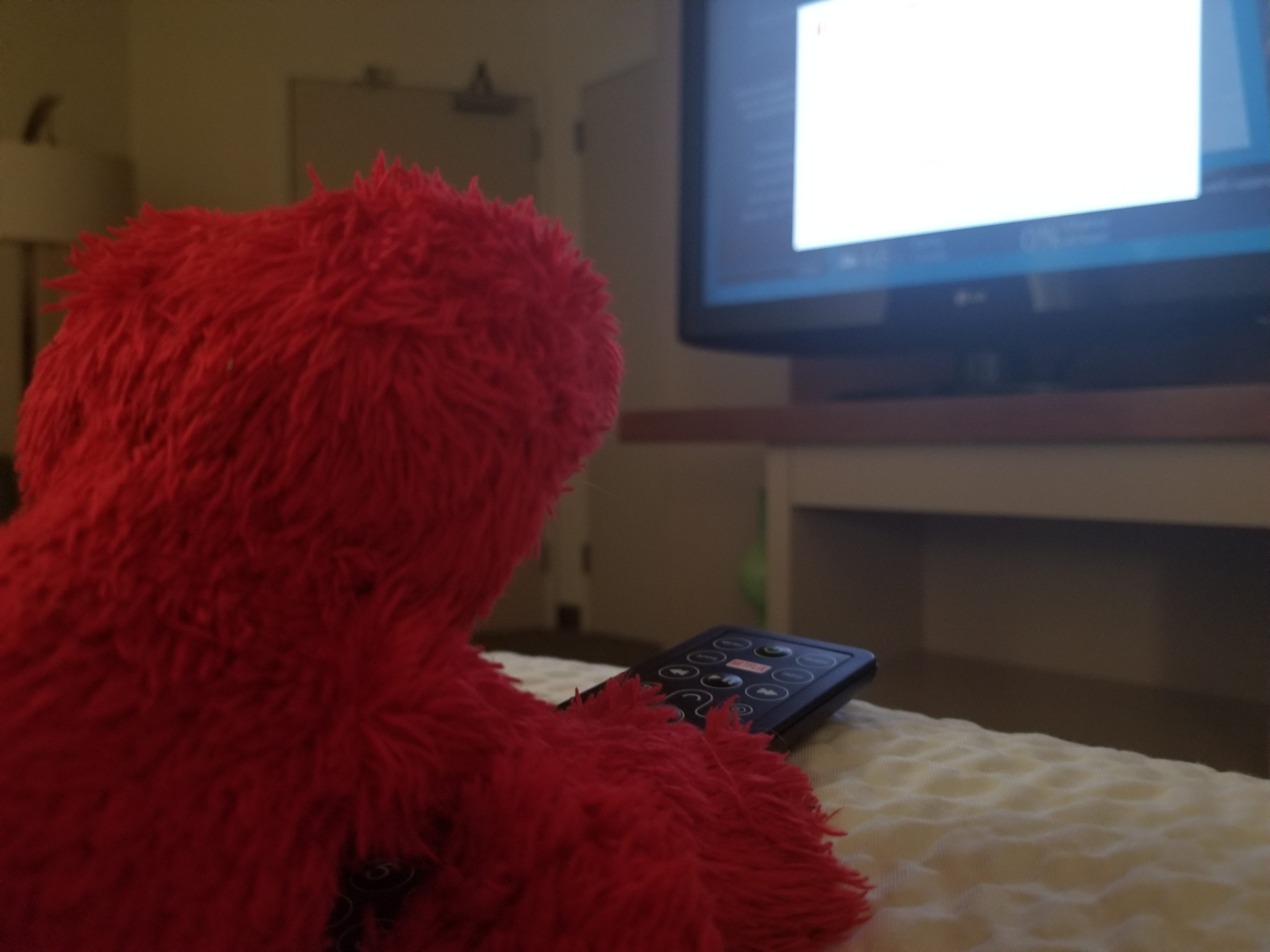 Elmo Watches some TV