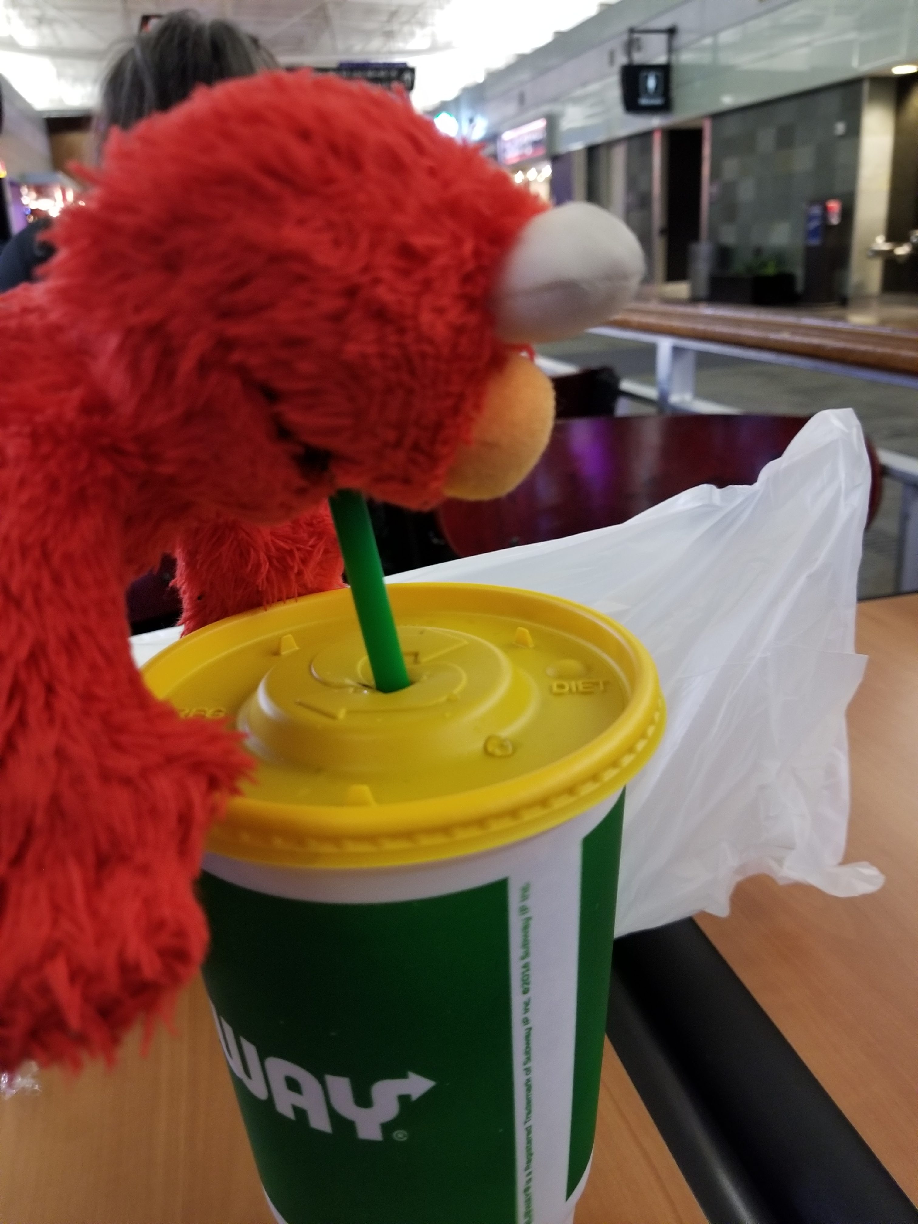 That's better, use the straw!